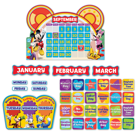 EUREKA Mickey Mouse Clubhouse® Calendar Bulletin Board Set 847535